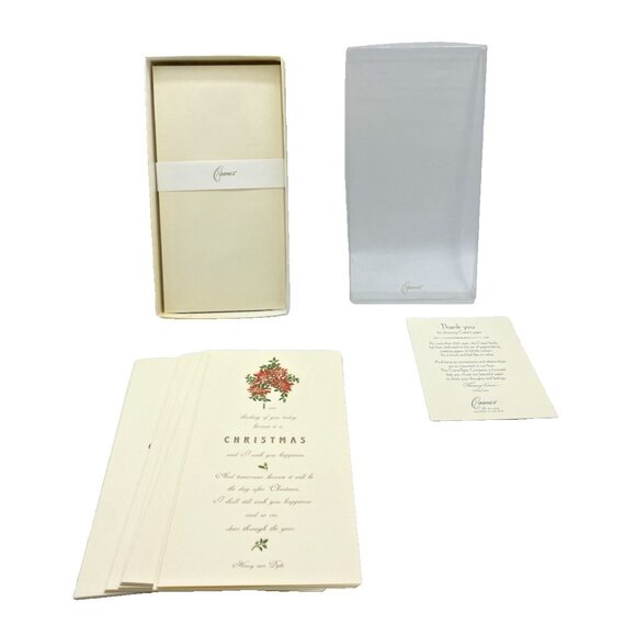 Cranes Merry Christmas To You Boxed Cards 9 Cards 7 Envelopes Open Box Van Dyke - Picture 1 of 14
